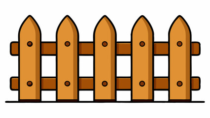 wooden fence isolated on white