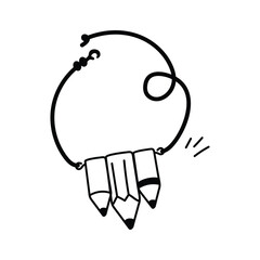 Grab this creative icon of pencil craft in modern style