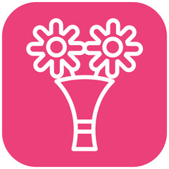 Flower Bouquet vector icon illustration of Party and Celebration iconset.