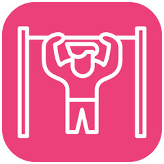 Pull Up vector icon illustration of Pilates iconset.