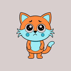 cartoon cat sadnes