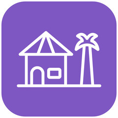 Resort vector icon illustration of Coastline iconset.