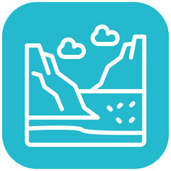 Bay vector icon illustration of Coastline iconset.