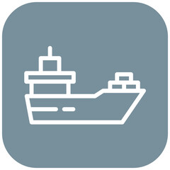 Ship vector icon illustration of Coastline iconset.