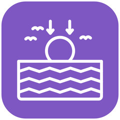 Sundown vector icon illustration of Coastline iconset.