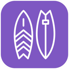 Surfboard vector icon illustration of Coastline iconset.