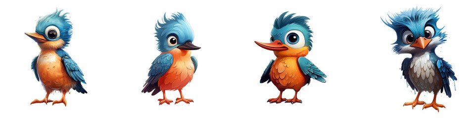 Obraz premium blue bird clipart isolated on transparent background