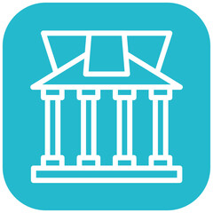 Pantheon vector icon illustration of Italy iconset.