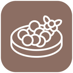 Caprese Salad vector icon illustration of Italy iconset.