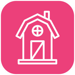 Country Farmhouse vector icon illustration of Festa Junina iconset.