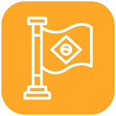 Brazillian Flag Bunting vector icon illustration of Festa Junina iconset.