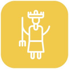 Caipira vector icon illustration of Festa Junina iconset.