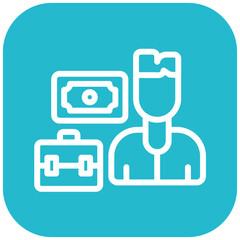 Corrupt Businessman vector icon illustration of Corruption iconset.