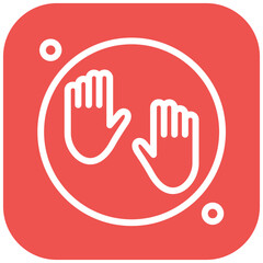 Corrupt Handprint vector icon illustration of Corruption iconset.