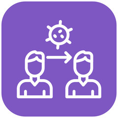 Infection Spread vector icon illustration of Infectious Diseases iconset.