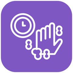 Handwashing Timer vector icon illustration of Infectious Diseases iconset.