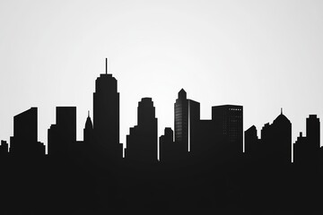 Fototapeta premium A striking silhouette of a modern building, symbolizing a new company vision and potential. Ideal for business, urban, and creative themes.