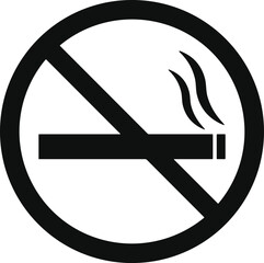 Obraz premium No smoking sign icon. Stop or forbidden tobacco, Warning and prohibited for health icon,