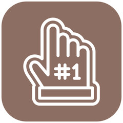 Foam Hand vector icon illustration of Rugby iconset.