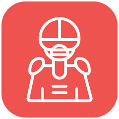 Quarterback vector icon illustration of Rugby iconset.