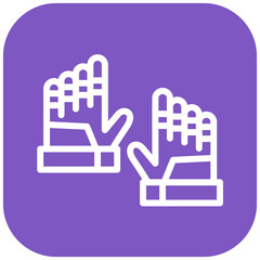 Rugby Gloves vector icon illustration of Rugby iconset.