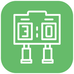Scoreboard vector icon illustration of Rugby iconset.