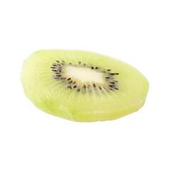 Slice of ripe kiwi isolated on white