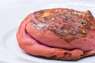 Obraz premium Turkish pastry. Filled pastry baked in the oven. Handmade filling.