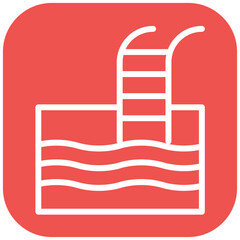 Swimming Pool vector icon illustration of Outdoor Fun iconset.