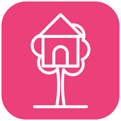 Treehouse vector icon illustration of Outdoor Fun iconset.