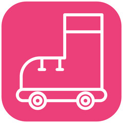 Roller Skates vector icon illustration of Outdoor Fun iconset.