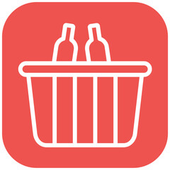 Picnic Basket vector icon illustration of Outdoor Fun iconset.