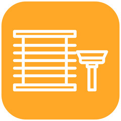 Cleaning Blinds vector icon illustration of Cleaning and Dusting iconset.