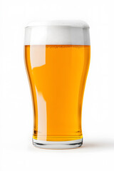 Glass of beer isolated on white background