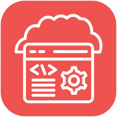 Cloud Deployment vector icon illustration of No Code iconset.