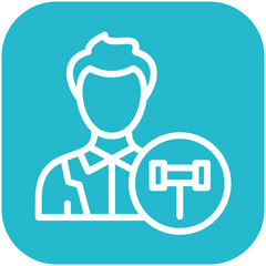 Public Defender Male vector icon illustration of Law & Legislation iconset.