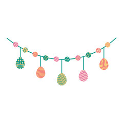 Easter Egg Garland Border