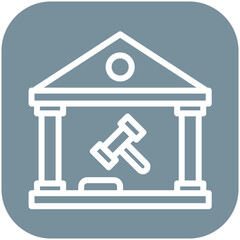 Litigation vector icon illustration of Law & Legislation iconset.