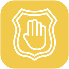 Obraz premium Objection vector icon illustration of Law & Legislation iconset.