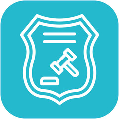 Law Enforcement vector icon illustration of Law & Legislation iconset.