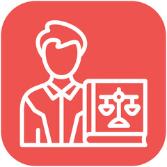 Defendant Male vector icon illustration of Law & Legislation iconset.