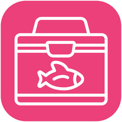 Tackle Box vector icon illustration of Fishing iconset.