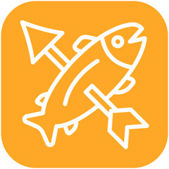 Spearfishing vector icon illustration of Fishing iconset.