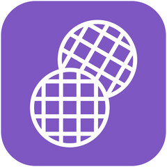 Waffle vector icon illustration of Street Food iconset.