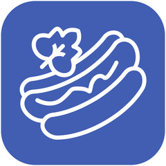 Vegan Hot Dog vector icon illustration of Street Food iconset.
