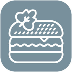 Vegan Burger vector icon illustration of Street Food iconset.