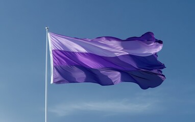 A detailed shot of a non-binary pride flag gently waving in the wind, representing the visibility and recognition of non-binary people within the LGBTQ+ community. 