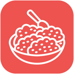 Rice vector icon illustration of Street Food iconset.