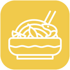 Pad Thai vector icon illustration of Street Food iconset.