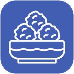 Meatballs vector icon illustration of Street Food iconset.
